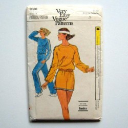 9830 VOGUE STRETCH KNIT LS TOP,SHORTS, PANTS EZ PATTERN  10